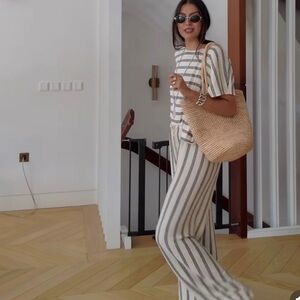 ZARA RUSTIC STRAIGHT LEG PANTS